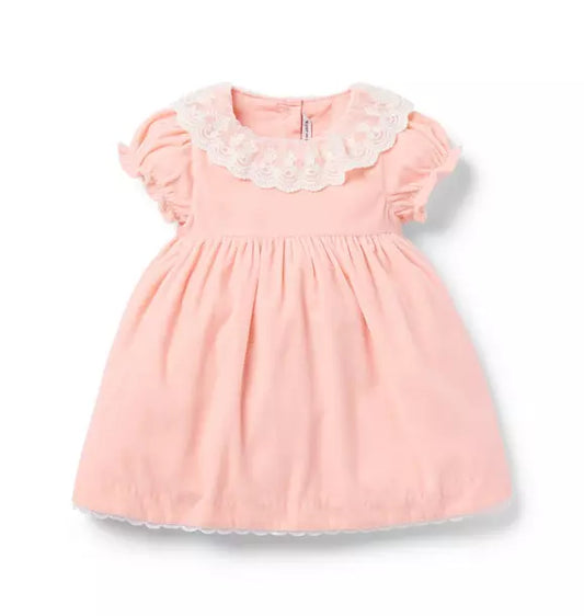 Baby Velvet Lace Collar Dress