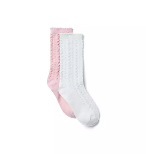 Sparkle Pointelle Sock 2-Pack