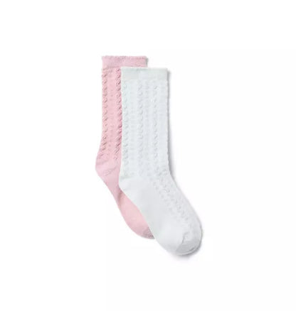 Sparkle Pointelle Sock 2-Pack