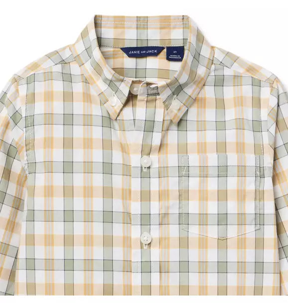 Plaid Poplin Shirt