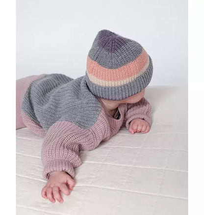 Beanie Stripe Chunky - Ash Rose Multicolor Stripe