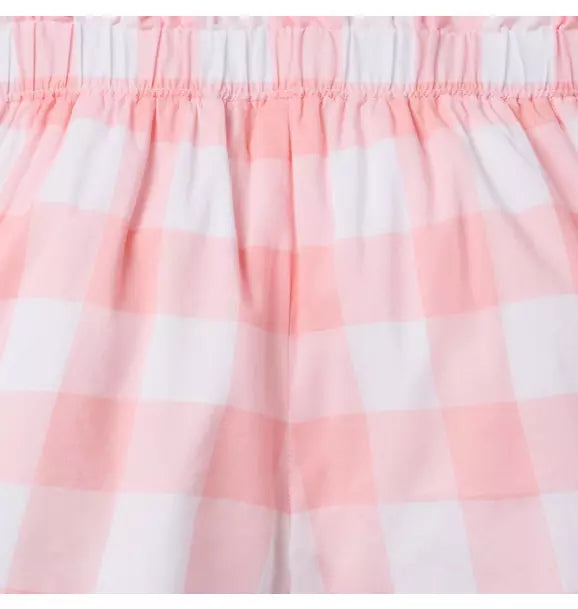 Gingham Ruffle Pocket Short