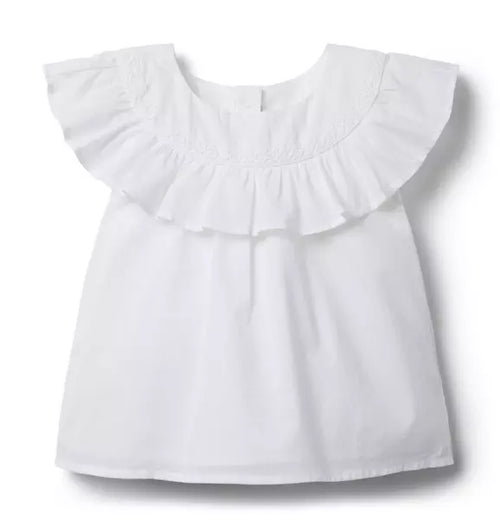 Ruffle Lace Trim Top