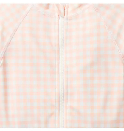 Baby Recycled Gingham Rash Guard Swimsuit