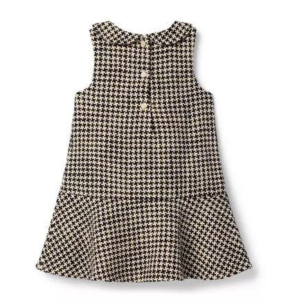Houndstooth Tweed Dropwaist Dress