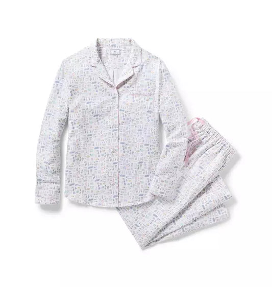 Women's Twill Pajama Set in Baking Spirits Bright