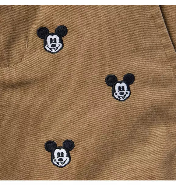 Disney Mickey Mouse Embroidered Twill Short