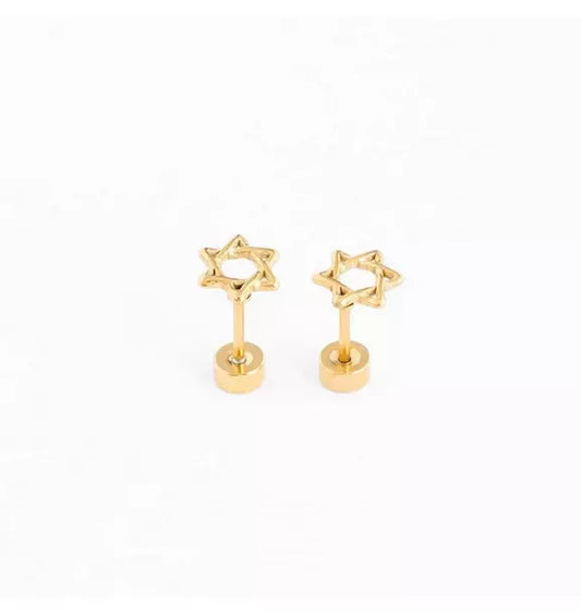 Star Of David Stud Earrings