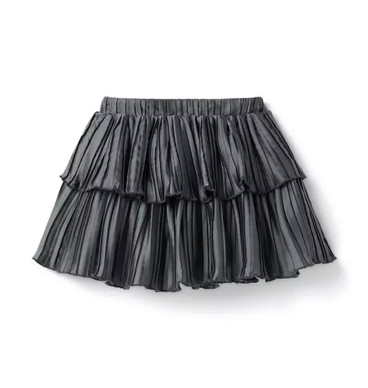 Pleated Tiered Skirt