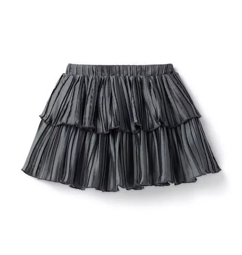 Pleated Tiered Skirt
