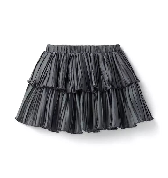 Pleated Tiered Skirt