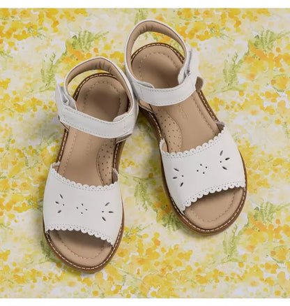 Classic Sandal with Scallop White