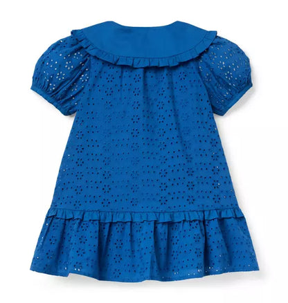 Eyelet Collared Dress