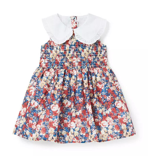 The Fall Floral Smocked Dress