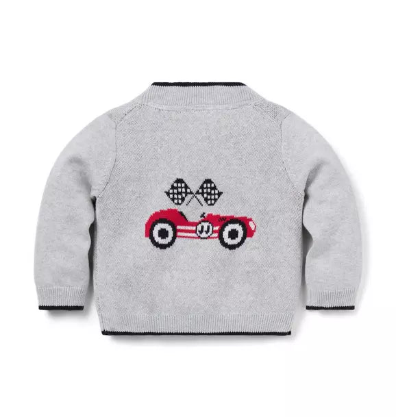 Baby Race Car Cardigan