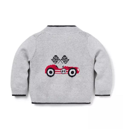 Baby Race Car Cardigan