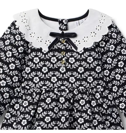 Floral Collared Ponte Dress