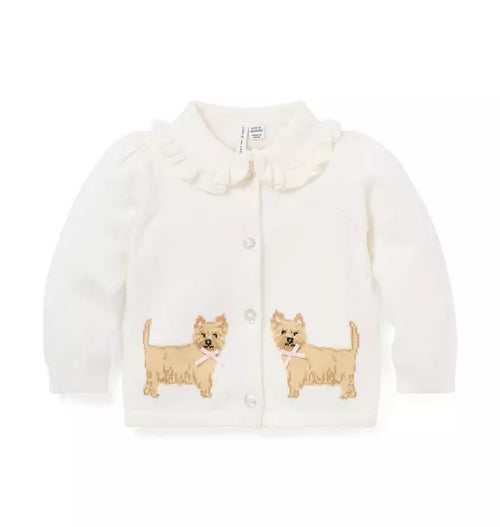 Baby Dog Ruffle Collar Cardigan