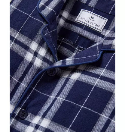 Baby's Brushed Twill Classic Romper in Oxford Tartan