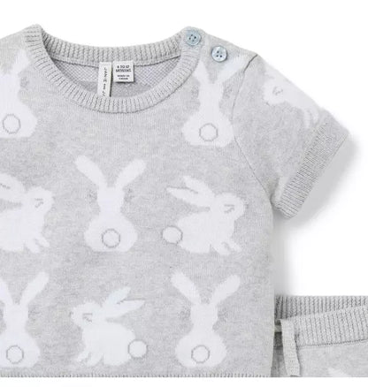 Baby Bunny Sweater Matching Set