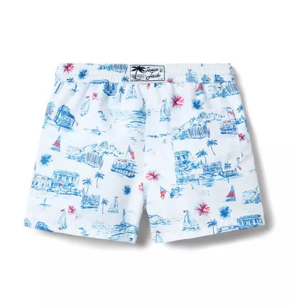 Recycled Americana Toile Swim Trunk
