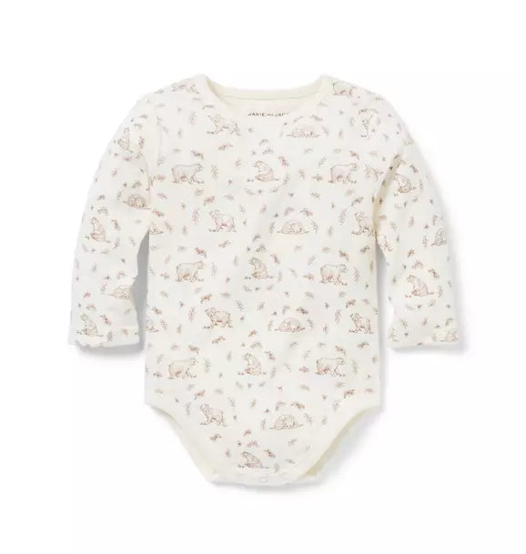 Baby Bear Toile Bodysuit