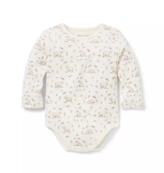 Baby Bear Toile Bodysuit