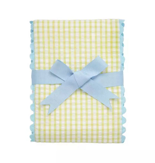 Big Check Fancy Fabric Burp Cloth