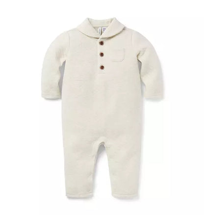 Baby Quilted Shawl Collar One-Piece