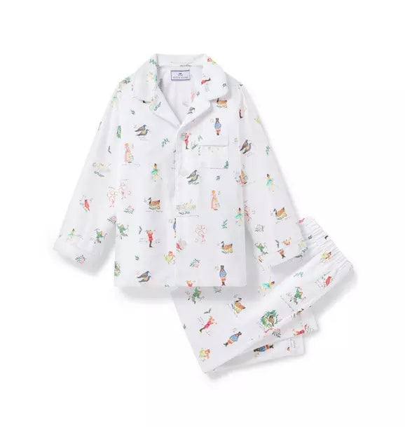 Kid's Twill Pajama Set in 12 Days of Christmas