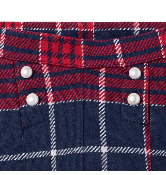 Tartan Jacquard Button Pant