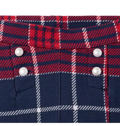 Tartan Jacquard Button Pant