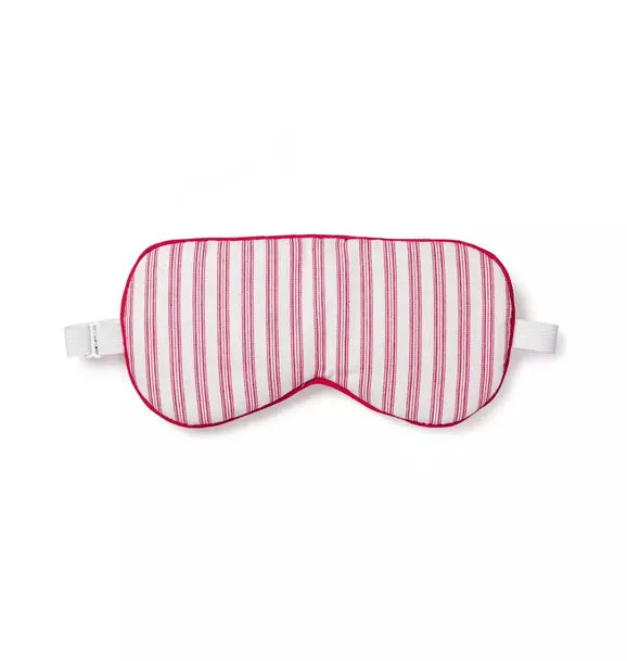 Adult's Twill Sleep Mask in Antique Red Ticking
