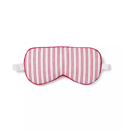 Adult's Twill Sleep Mask in Antique Red Ticking