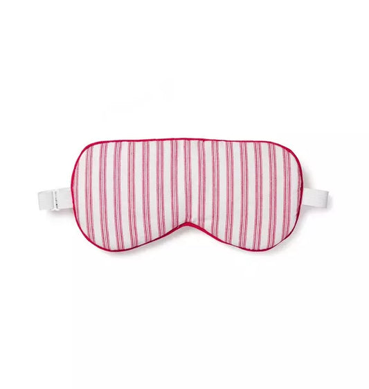 Adult's Twill Sleep Mask in Antique Red Ticking