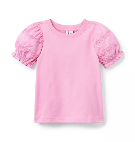 Lace Puff Sleeve Top