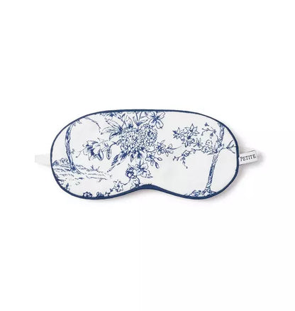 Kid's Twill Sleep Mask in Blue Timeless Toile