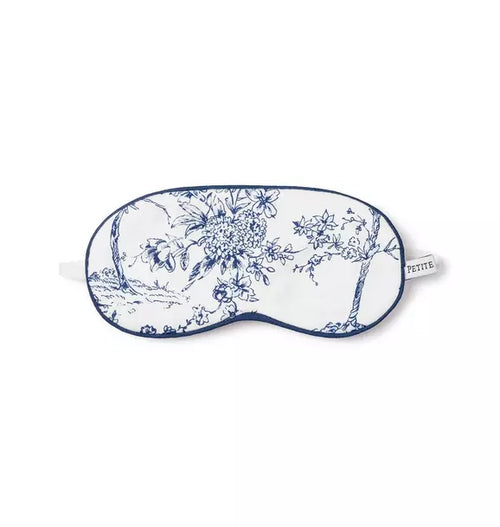 Kid's Twill Sleep Mask in Blue Timeless Toile