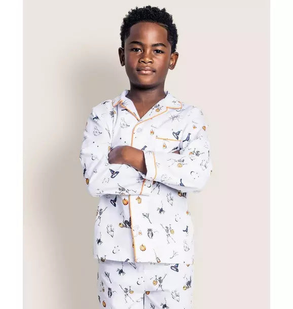 Kid's Twill Pajama Set in Trick or Treat