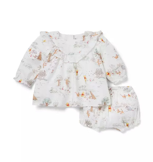 Disney Winnie The Pooh Toile Ruffle Matching Set