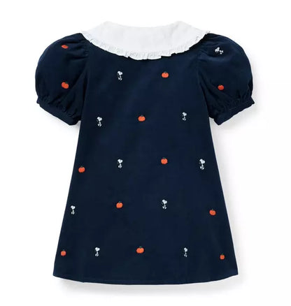 Peanuts Snoopy Embroidered Corduroy Dress