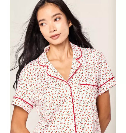 Women's Pima Short Pajama Set in Cherry Orchard