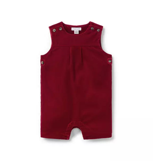 The Holiday Velvet Baby Romper