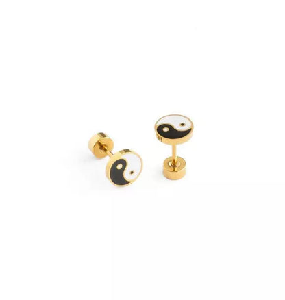 Yin Yang Stud Earrings