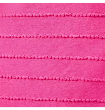 Textured Stripe Ruffle Sleeve Top