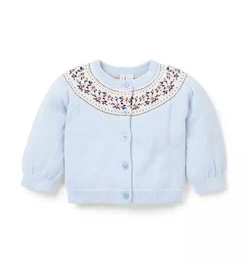 Baby Floral Fair Isle Cardigan