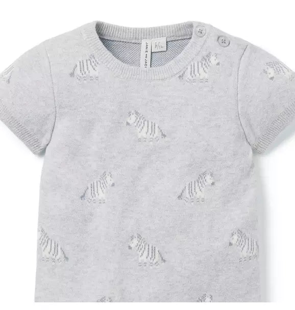 Baby Zebra Knit Romper