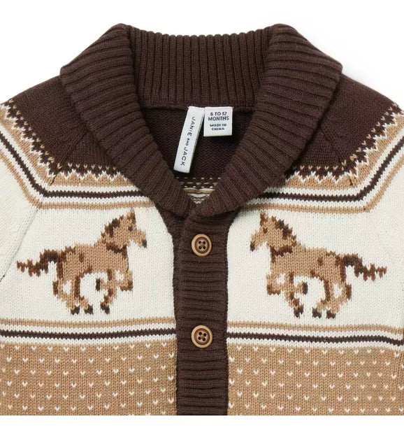 The Little Equestrian Baby Cardigan
