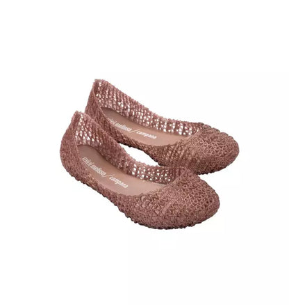 Campana Papel Ballet Flat in Rose Glitter