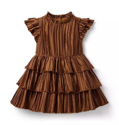 Pleated Ruffle Dress